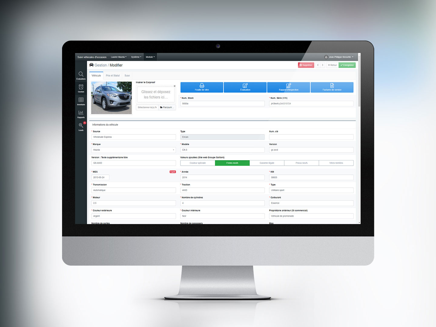 Suivi de véhicules d'occasion