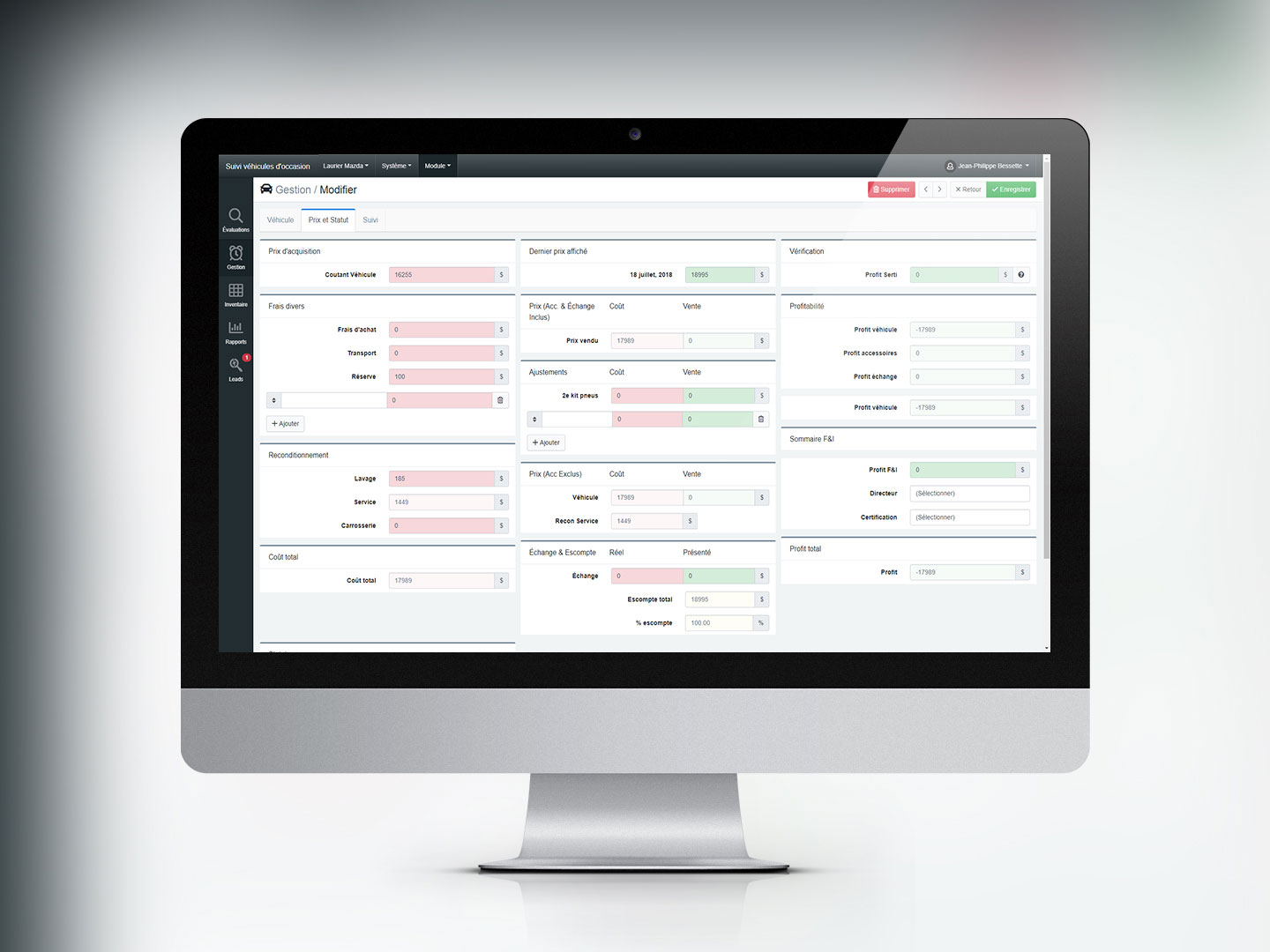 Suivi de véhicules d'occasion