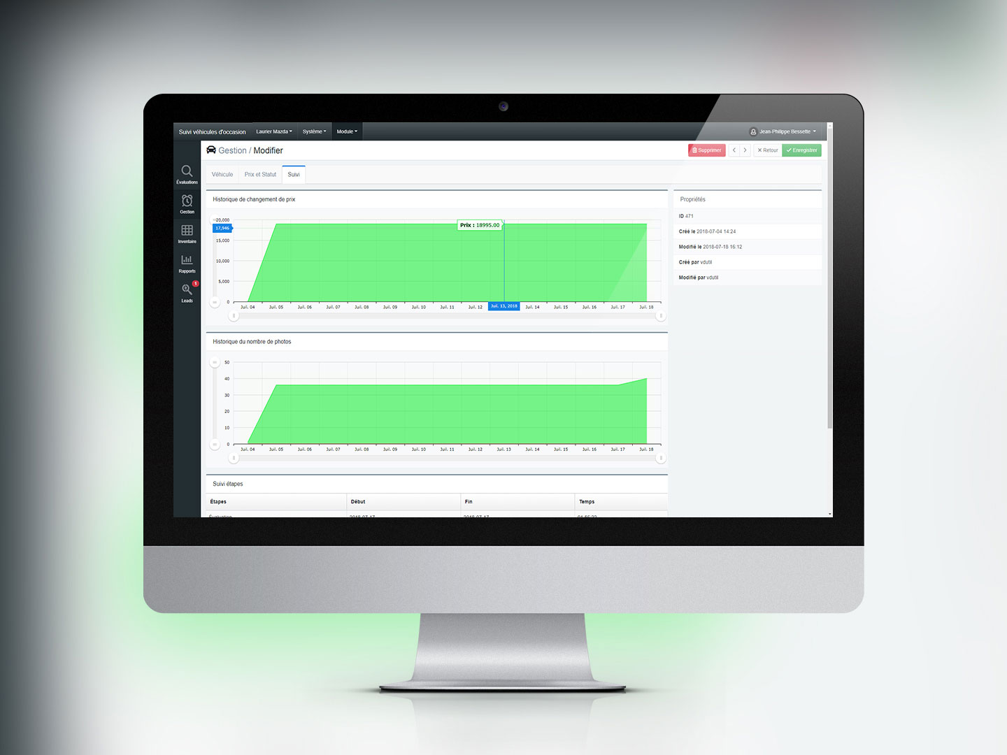 Suivi de véhicules d'occasion
