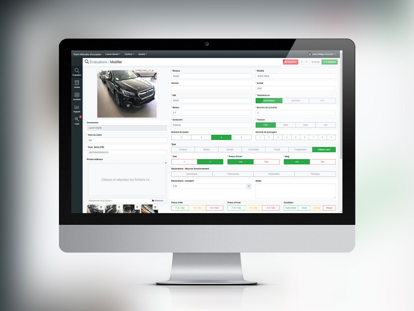 Suivi de véhicules d'occasion