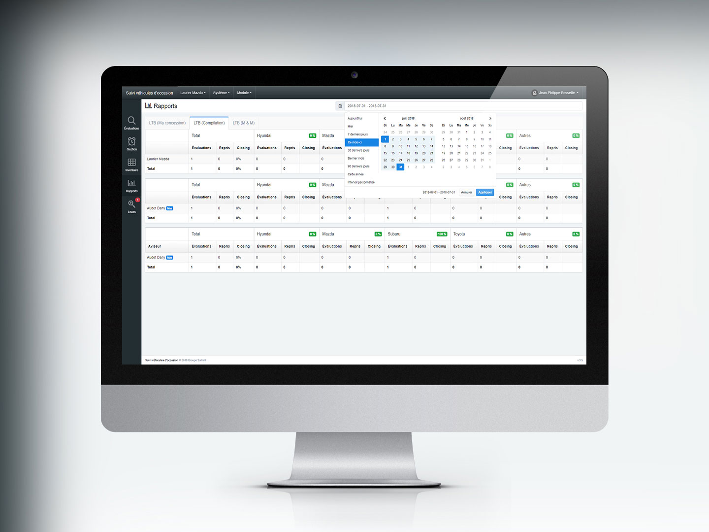 Suivi de véhicules d'occasion