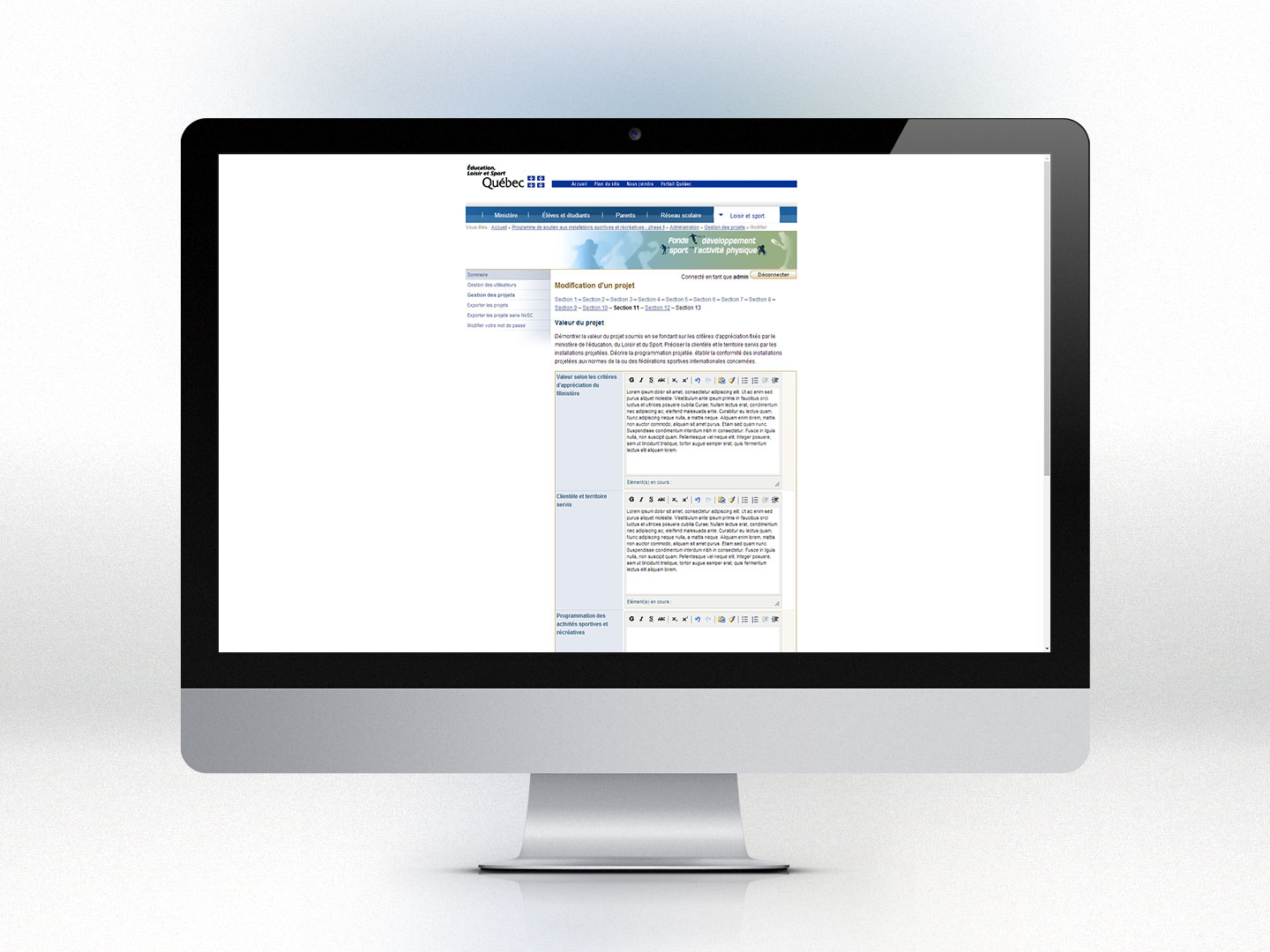 Programme de soutien aux installations sportives et récréatives