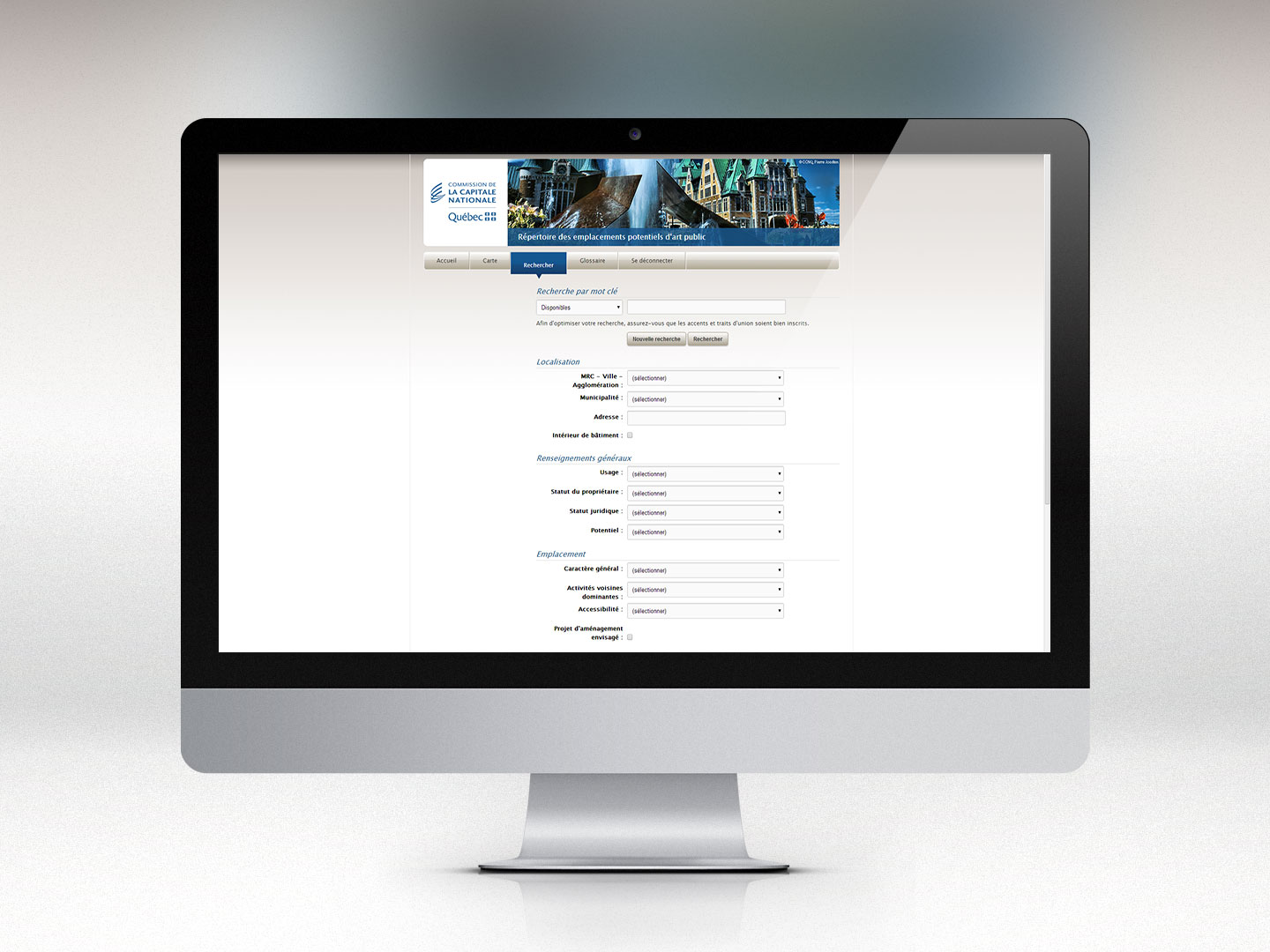Répertoire des emplacements potentiels d'art public